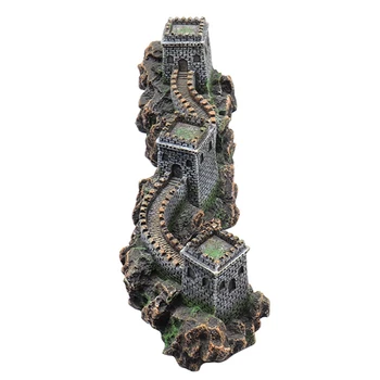 

Fish tank decoration Great wall rockery city wall fish tank landscaping environment reptile cave decoration