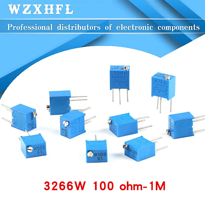 10pcs 3266W 3266 100 200 500 ohm 1K 2K 5K 10K 20K 50K 100K 200K 500K 1M 100R 200R 500R Trimpot Trimmer Potentiometer | Электронные