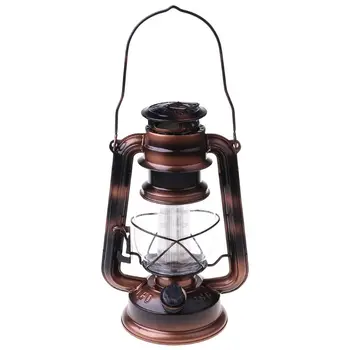 

Vintage LED Lamp Lantern Energy Saving Handheld Flashlight with Hanging Hook
