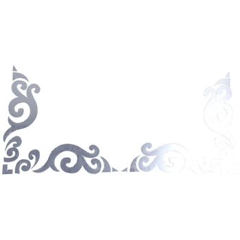 

Diagonal Corner Line Acrylic Mirror Wall Stickers Diy Home Decoration Acrylic Decorative Sticker (Silver)