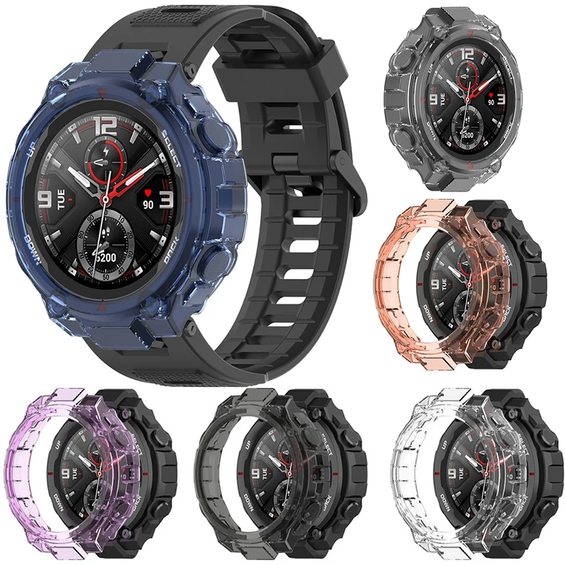 

For Huami Amazfit T-Rex （A1918）Smart Watch Cases Slim Soft TPU Protective Cover Shell Bumper Frame Protector case Accessories