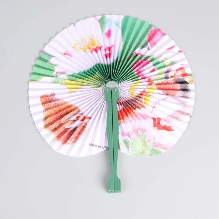 Umbrella comes with Free Fan Butterfly flying above Peach Flower Paper Parasol House Decor Paper Umbrella