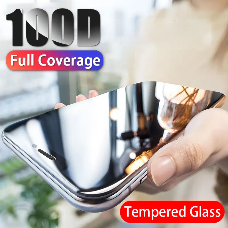 Full Cover Protective Glass on For iphone 7 8 6 6s Plus Tempered Screen Protector For