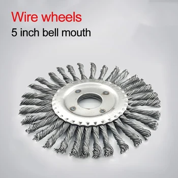 

5 inch 125mm Steel Wire Trimmer Head Grass Brush Cutter Dust Removal Weeding Plate head for LawnMower Garden beautification