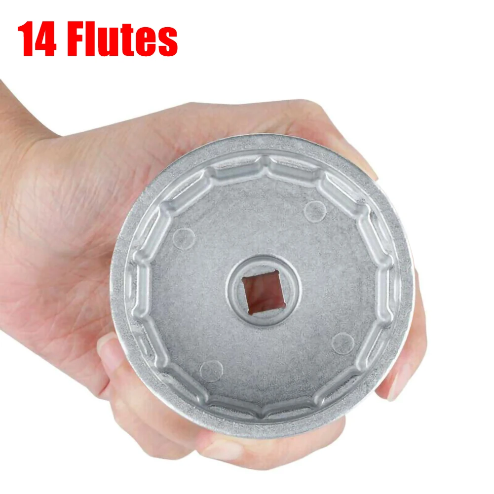 

Universal 65mm x 24mm 14 holes Flutes Oil Filter Wrench Cup Socket Type Cap Remover Tool