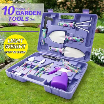 

10pcs Garden Hand Tool Set Non Slip Handle Home Gardening Kit Gifts Ergonomic