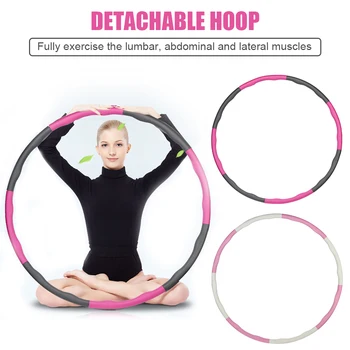 

Exerciser Equipments Gym Training Adult Removable Sport Hoop Foam Padded Waist Exercise Circle Fitness Equipment