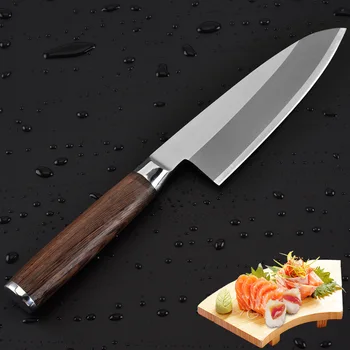 

8 Inch Japanese Deba Knives German 1.4116 Stainless Steel Chef Kitchen Knife Salmon Fish Head Cook Knifes With Wenge Wood Handle