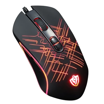 

Shipadoo X6 Wired Mouse, Desktop Notebook Computer Colorful LED Optical Gaming USB Ergonomic Gaming Mouse