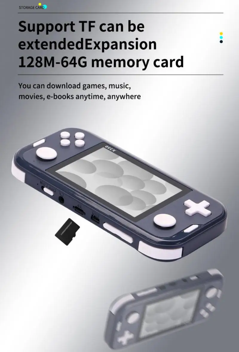 Handheld Game Player X350 Video Game Console Mini Retro Console With 6000+ Games 3.5 Inch IPS Screen For GBA/MD/FC 10 Emulators
