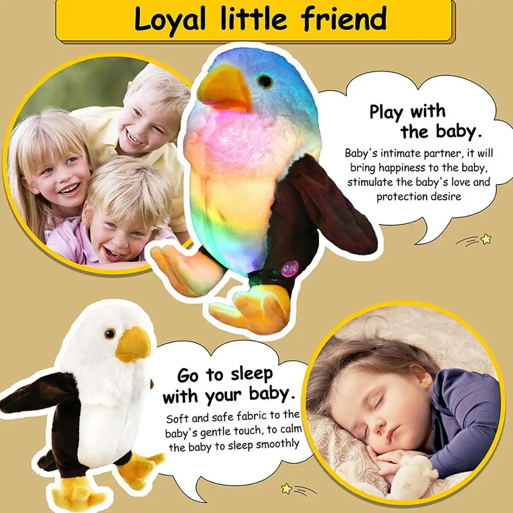 Светодиодный Белоголовый Орел чучела светильники в виде животных вверх птица