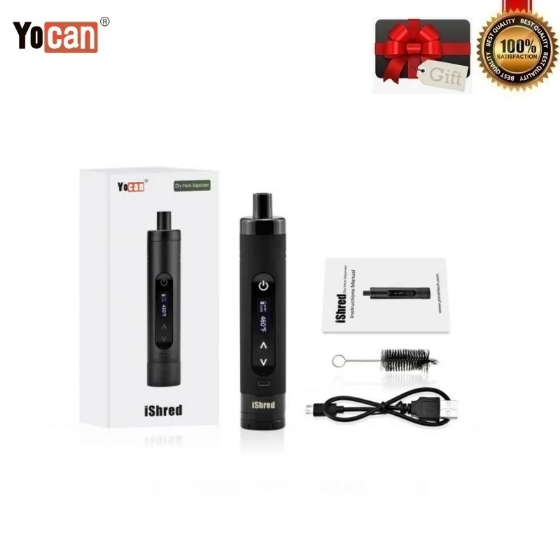 

Original Yocan IShred Dry Herb Starter Kit with 2600mAh Battery Ceramic Heating Chamber Electronic Cigarette Vape Pen Vaporizer