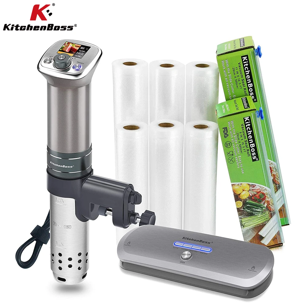 Kitchen Boss Sous vide slow cooker machine Color LCD Recipe+Household