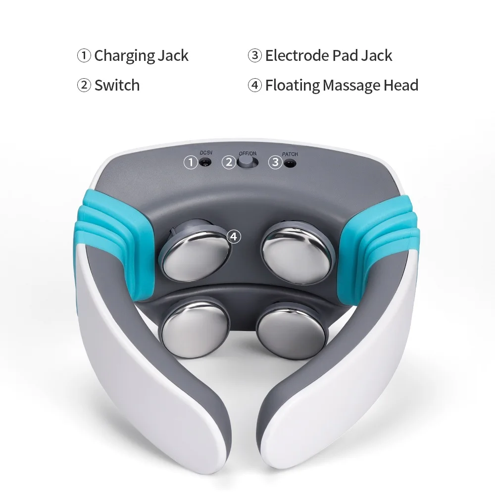 Neck Body Massager Portable Cervical Massager Electric Pulse Hot Moxibustion Acupuncture Massage Ma