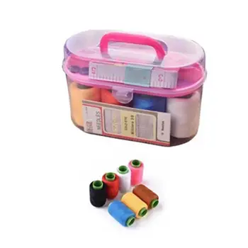 

High-quality Gold Tail Needle Set 7-color Thread Roll Needlework Set Sewing Kit Treasure Box Large Sewing Box Set