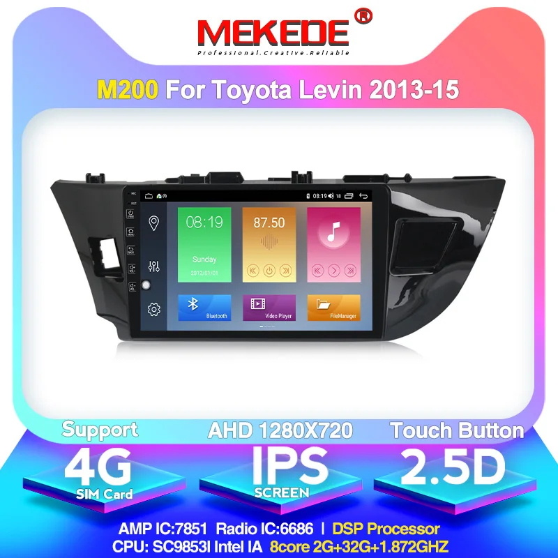 2din 4GLTE 8 ядерный Android 10,0 автомобильный gps-навигация, dvd-плеер для Toyota Corolla ips экран DSP Bulit-in Carplay