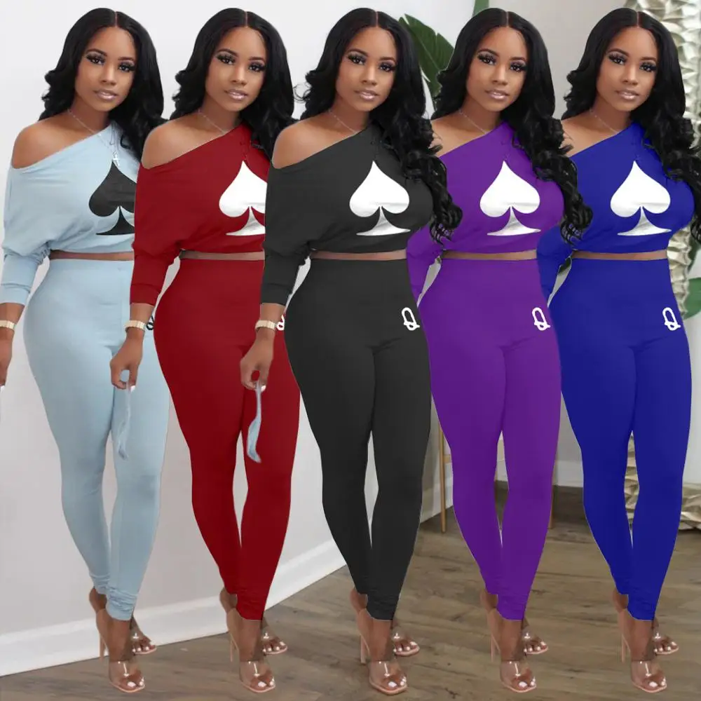 

New Winter Fall Women Q letter Print Two Piece Set Crop Top Shirt and Jogger SweatPants Casual fitness Tracksuits Matching Set
