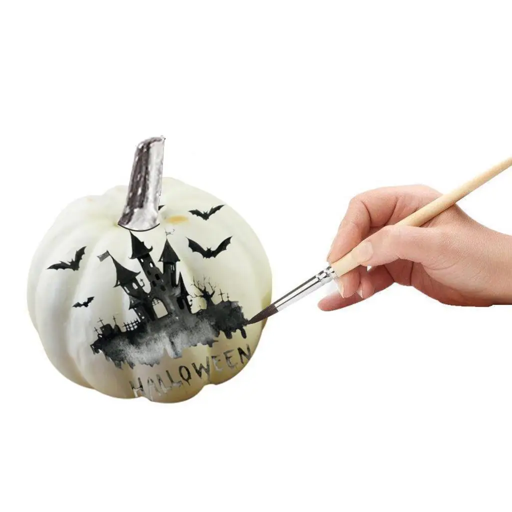 12Pcs Realistic Fall Harvest Small White Mini Artificial Foam Pumpkins for Halloween, Fall and Thanksgiving Decorating