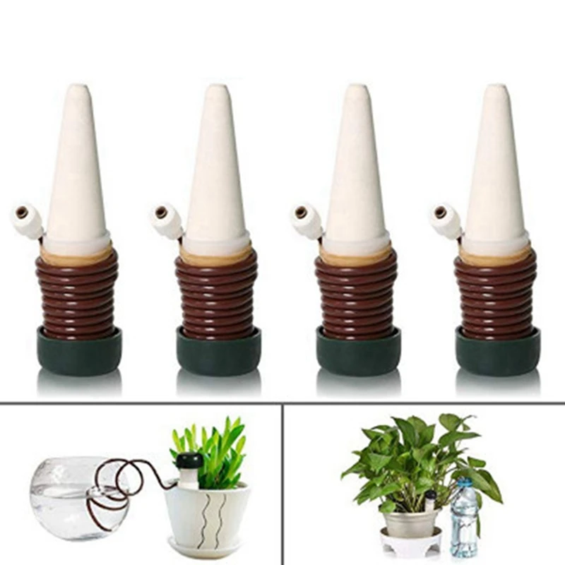 12PCS Ceramic Self Watering Spikes Automatic Plants Drip Irrigation Water Stakes for Indoor Outdoor Garden