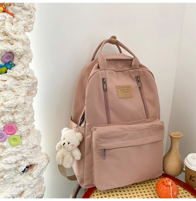 NEW Backpack Double Zipper Women Waterproof Korean Style cheap Schoolbag Female College Student Laptop backpack Women's backpack
