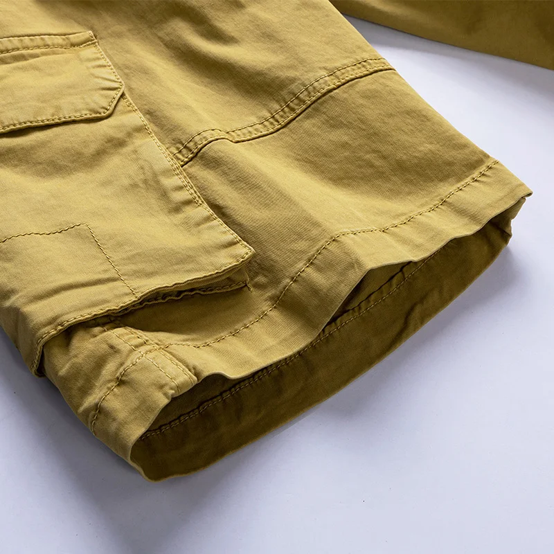 Shorts masculinos soltos de camuflagem, calças curtas