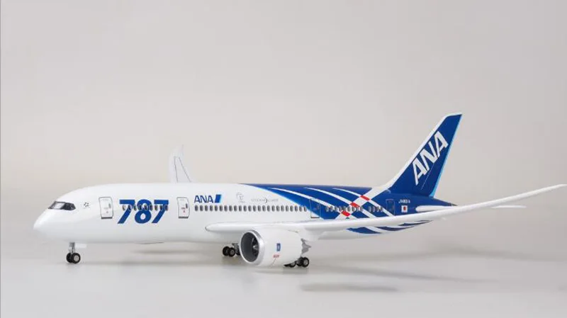 47 см самолет 1/130 масштаб моделирование Boeing B787 сплав самолет модель Япония Ана авиалиний проблесковый маячок и колеса литой под давлением пластиковой игрушки