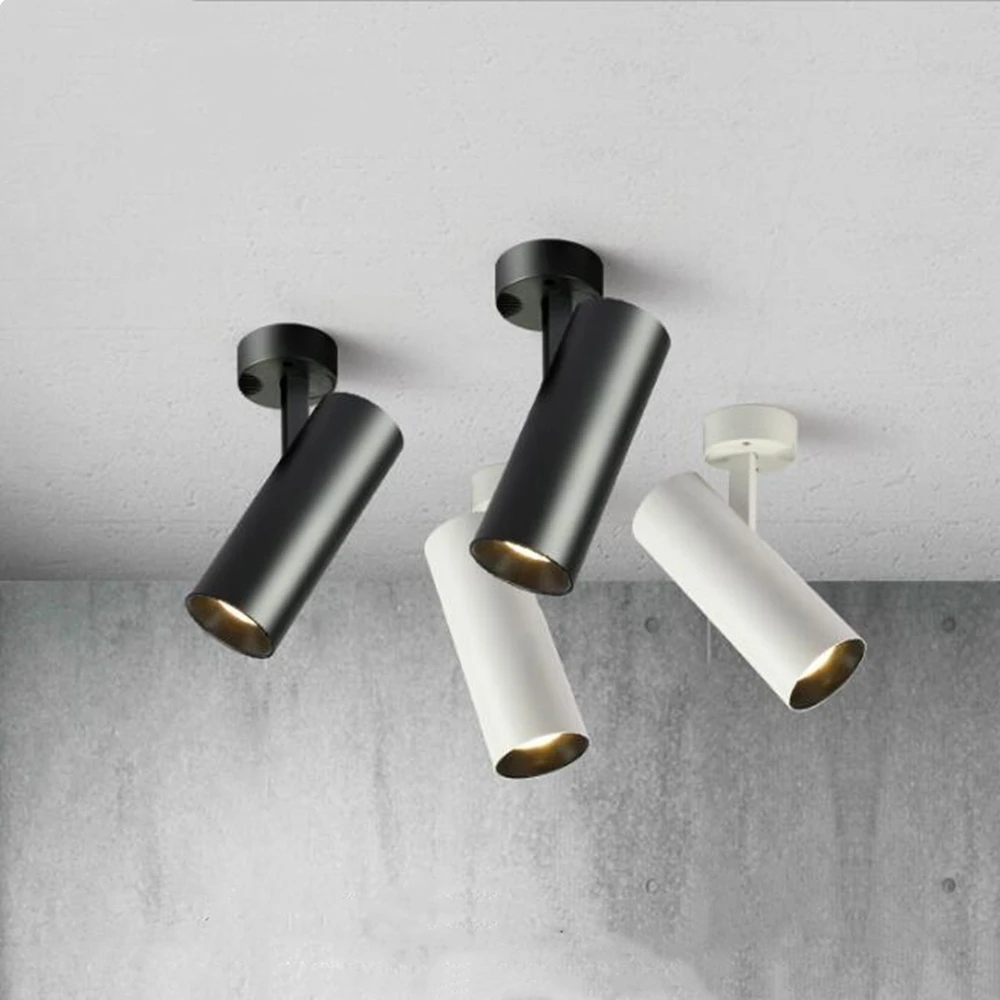 

ceiling lights led spot light surface mounted COB 7W12W20W30W 360° free rotation cob ceiling mounted two-wire lamp famliy store