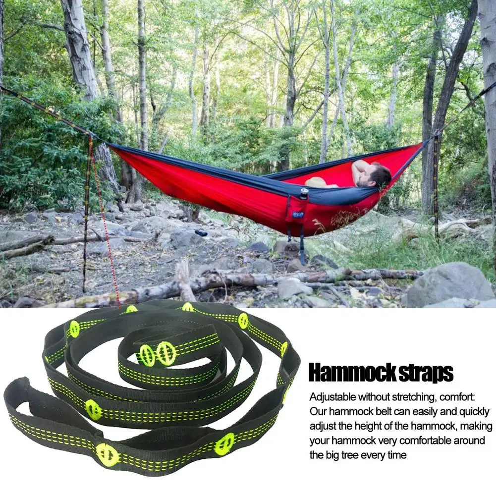 aluminium outdoor furniture 1pc Hammock Straps Special Reinforced Polyester Straps 10 Ring High Load-Bearing Barbed Black Outdoor Hammock Straps Accessories Hammock Straps Special 