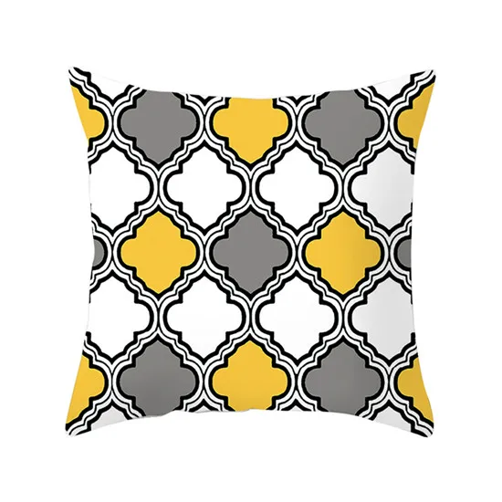 PC04797 Fuwatacchi Yellow Diamond Wave Throw Наволочка с геометрическим узором Чехлы для подушек для домашнего кресла дивана украшения Квадратные наволочки чехол для подушки наволочка на подушку наволочки для подушек - Цвет: PC04797