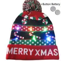 44 стиля, Рождественский трикотаж, теплые шапки, вязаный свитер, светодиодный светильник, вязаная шапка, Рождественский Санта и олень, шапка, светильник, вязаная шапка для детей и взрослых - Color: 31