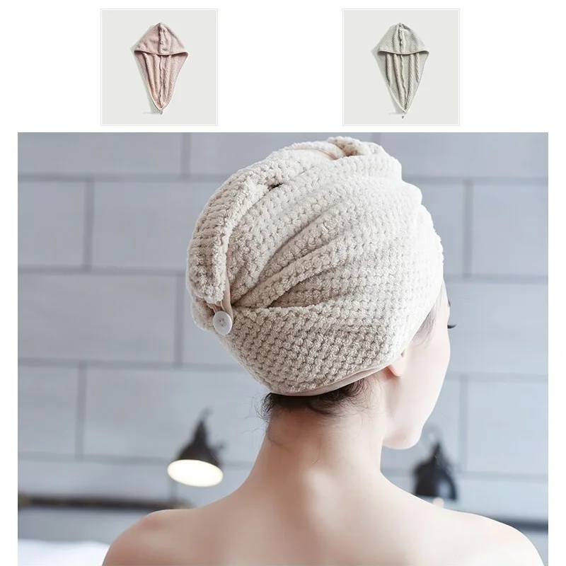 

Super Microfiber Hair Fast Dry Towel Bath Hat Head Wrap Towel