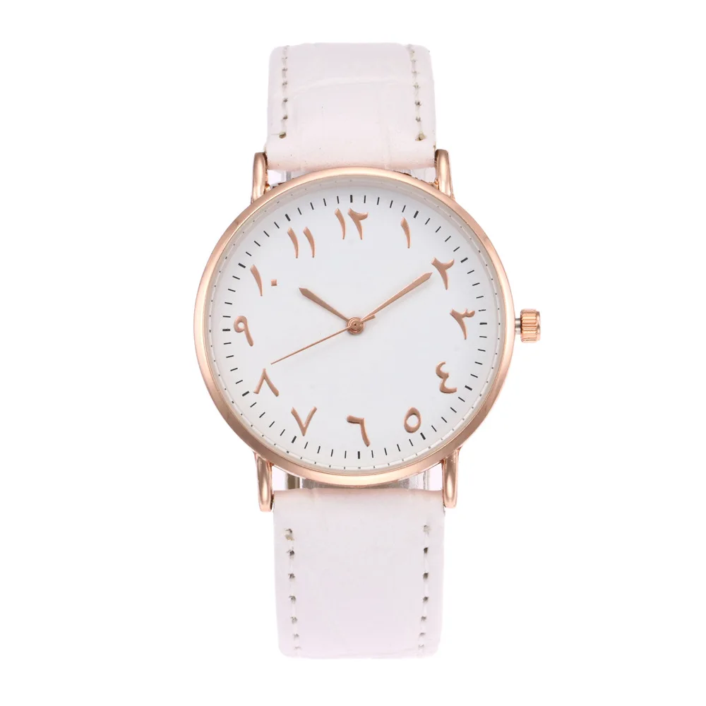 

New Style Bamboo Joint Pattern Business Casual Muslim Watch Foreign Trade Hot Sales Arab with Numbers Watch Manufacturers Wholes