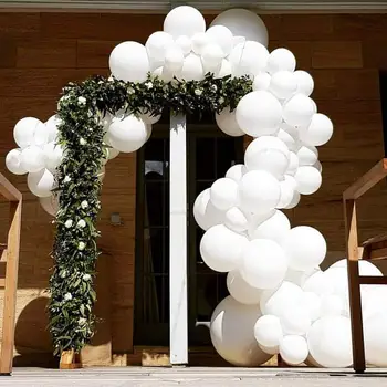 

5/10/12/18/36inch White Latex Balloons Wedding Macaron Balloons Arch Backdrop Photography Decoration Birthday Air Helium Globos