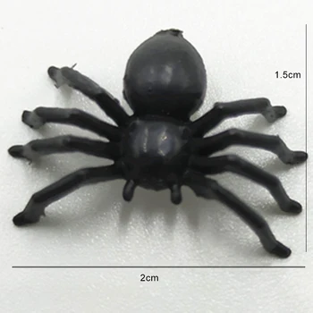 

20/50Pcs Halloween Decorative Spiders Glow in Dark Black Plastic Spider Toys Halloween Prank Realistic Props NSV775