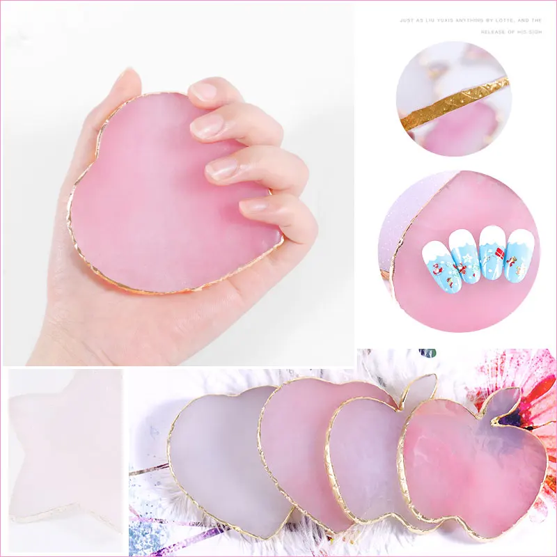 

1 Piece Nail Art Star Palette Resin Agate Plate Nail Polish Color Nail Plate Display Board Nail Tools Manicure Accessories