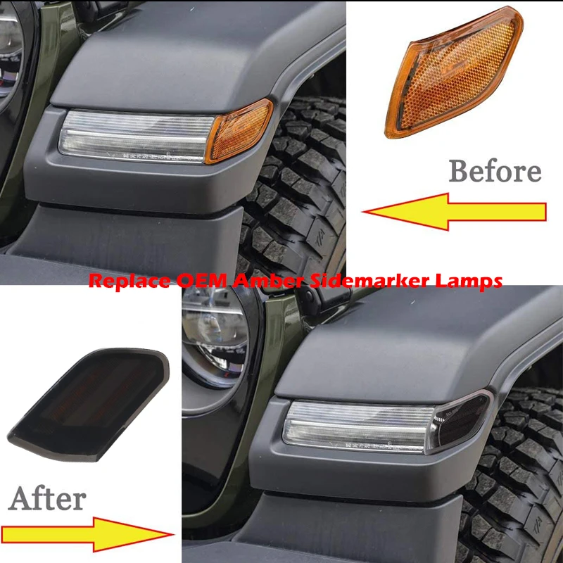 ラングラー JL　スモークデイライト サイドマーカー ラングラー JLスモークデイライト サイドマーカー