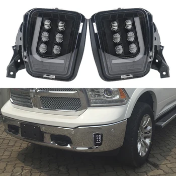 

1 Pair 12V 3000K Smoked Lens Car Front Bumper Fog LED Lights with Bulbs for Dodge RAM 1500 2500 3500 2013 - 2018