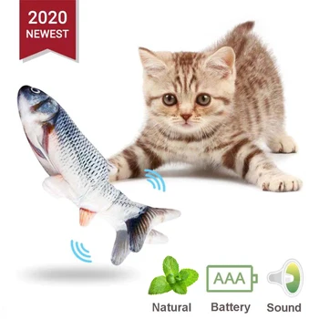 

Cat Toy Interactive Electronic Pet 3D Simulation Fish Shape Catnip Toys Playing Supplies Dropshiping