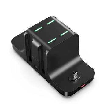 

OOTDTY 6-in-1 Charging Stand Game Console Controller Fast Charging Base Gamepad Charger with Indicator Light for Switch Joy-con