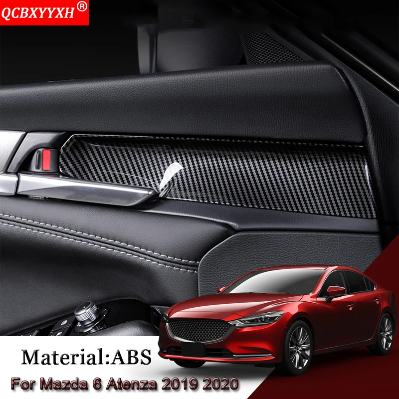 Автомобильный Стайлинг ABS наклейки для межкомнатной двери, чаши, блестящая рамка, автомобильные аксессуары, подходят для Mazda 6 Atenza