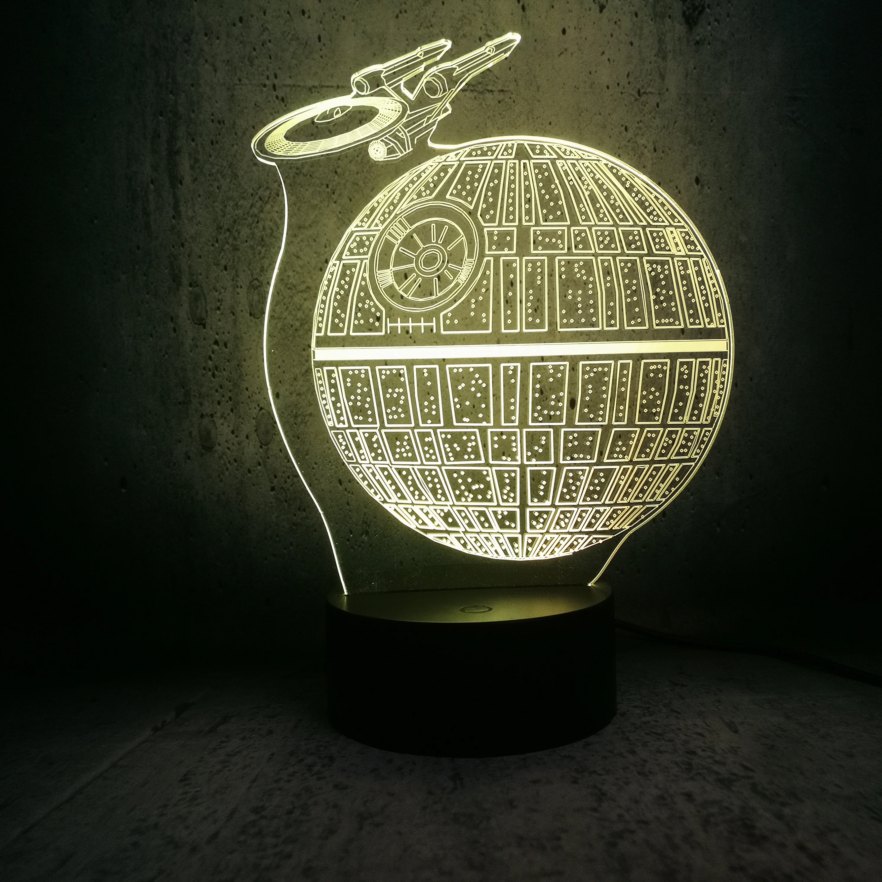 Звездные войны смерти звезда космический корабль 3D лампа ночник светильник