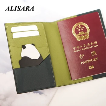 

Panda Passport Wallet card pack card holder driving bag original design high-tech products Art card purse Personalized holder