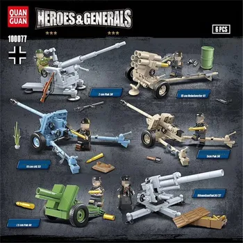 

Military 88mm Gunflak/37 Germany Armored artillery army figures building block world war soldier bricks Shell bricks toys gifts