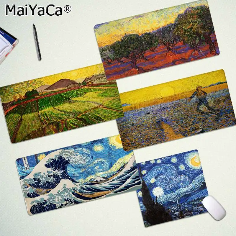 

MaiYaCa Non Slip PC Van Gogh Rubber Mouse Durable Desktop Mousepad Free Shipping Large Mouse Pad Keyboards Mat