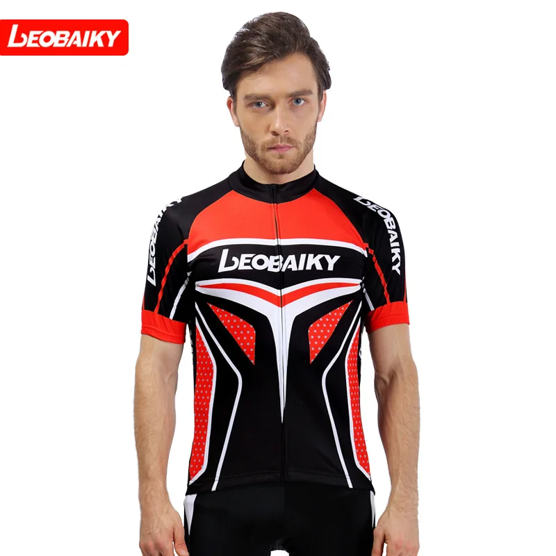 

Leobaiky Summer Profession Brand Short-sleeve Cycling Clothes Tops Men's Cycling Wicking Quick-Drying Short Jacket