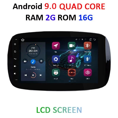 8 ядерный 4G 64G Android 9,0 Автомобильный мультимедийный dvd gps Авторадио для Mercedes/Benz Smart Fortwo автомобильный Радио OBD2 FM DSP - Цвет: 2G 16G LCD