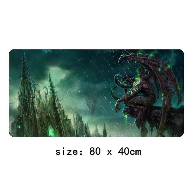 SIANCS 80x40 см большой игровой коврик для мыши World of Warcraft геймер Мода WOW Коврик для мыши ноутбук прочный резиновый XXL компьютерный Настольный коврик - Цвет: Зеленый