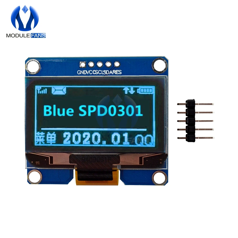 1,54 дюймов желтый белый синий ips 5Pin 128x64 oled-дисплей экран модуль SPI интерфейс Драйвер IC плата адаптера для Arduino