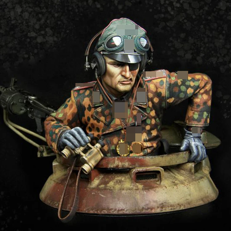 1/9 г. Коммандер тигра Нормандия 1944 смола модель бюста GK солдат военная тема Второй