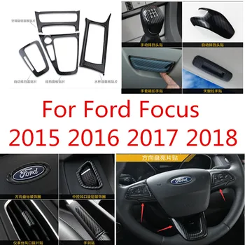 

For Ford Focus 2015 2016 2017 2018 Car Accessories High-quality Abs Carbon Fiber Interior Trim Sequins, Dashboard Trim